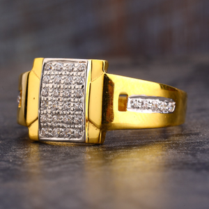 916 CZ  Gold Men's Delicate Ring MR586