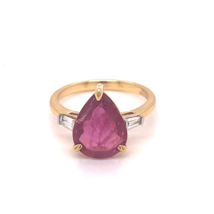 Natural ruby ring