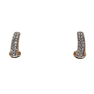 18K Rose Gold CZ Diamond Fancy Earrings MGA -