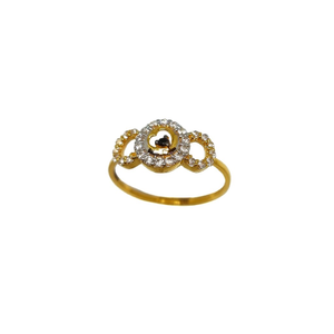 22K Gold Round Shaped Fancy Ring MGA - LRG117