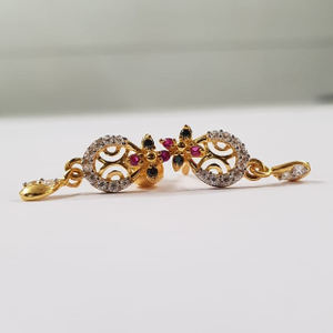 22kt gold cz fancy earrings for women