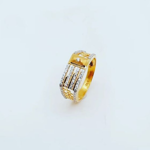 916 Gold CZ Fancy Ring