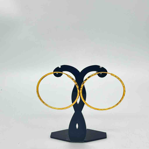 916 gold big size bali earrings simple design