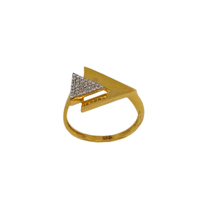 Triangle Ring For Women In 22K Gold MGA - LRG
