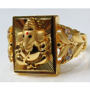 22kt gold casting lord ganesh design fitting 