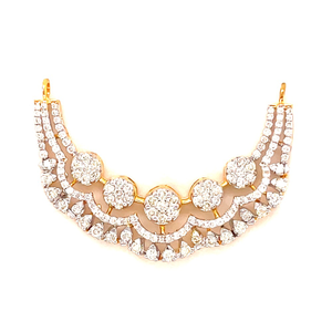 14k gold with natural diamond mangalsutra pen