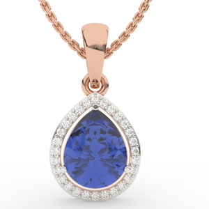 Blue Sapphire Blooming Pendant