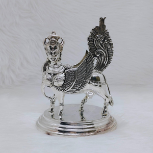 Hallmarked silver kamdhenu cow idol in high f