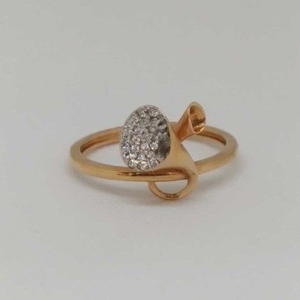 18 kt Rose Gold Ladies Branded Ring