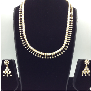 White Pearls Long Necklace Set JNC0229