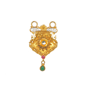 22K Gold Antique Diamond Mangalsutra Pendant 