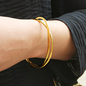 22 kt real solid yellow gold infinity stackin