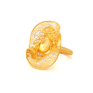 22k gold turkish spin gold ring