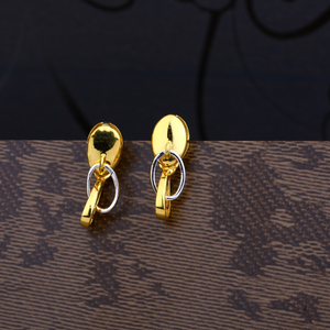 Ladies 916 Gold New Fancy Plain Earring -LPE5