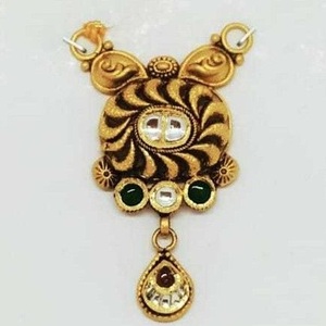 22 KT Gold Oxidised Designer Pendant