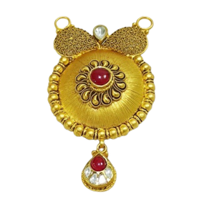 916 yellow gold delicate design pendant set a