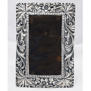 Designer pure silver photo frame in antique n
