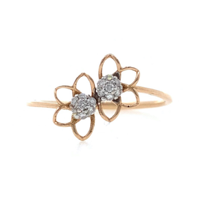 18kt / 750 Rose Gold Simple Diamonds ring for
