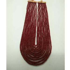 Ruby Round Shaped Beads Fancy Necklace
