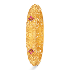 Women ruby gold bangle
