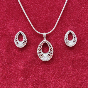925 silver rajwadi chain pendant set