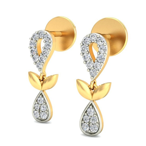 Gold simple earring ber 056