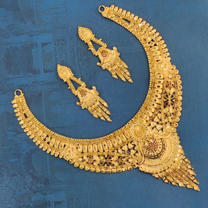 1.gram gold forming Unique necklace set