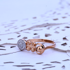 Rose Gold Ladies 18K Fancy Ring-RLR162