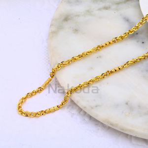 916 Gold CZ Hallmark Designer Mens Choco chai