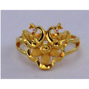 916 plain casting peacock ring