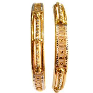 22k Gold designer Kadli Bangles MGA- GK045
