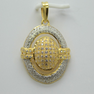 22k cz gold fancy chain pendant