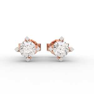 Four Prong Solitaire Earrings