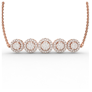 Halo Promise Diamond Pendant Set