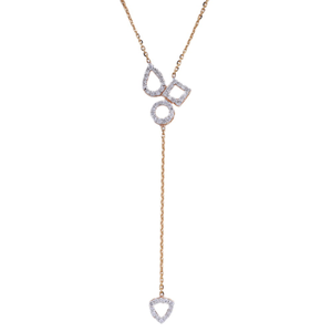 18k rose gold lab grown diamond pendant chain