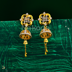 916 Gold Women's Hallmark Fancy Jhummar Earri