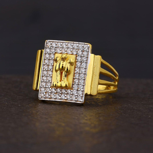 916 Gold Ashok Stambh Design Ring For Men