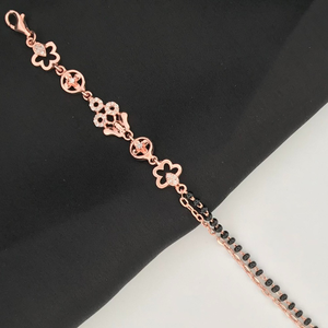 925 Silver Rose Gold Mangalsutra Bracelet