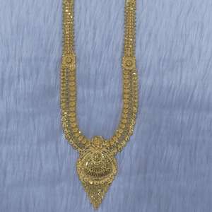 22k gold kalkatti design long necklace set