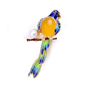 Cloisonne Enamel Jewelry Fashion Bird Brooch 