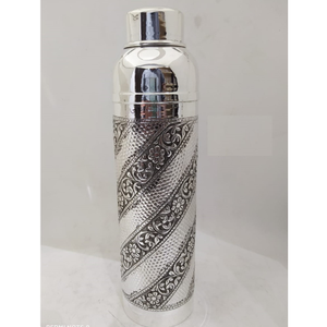 92.5 pure stylish silver bottle in fine antiq