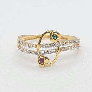 Gold 91.6 Fancy Design Ladies Ring