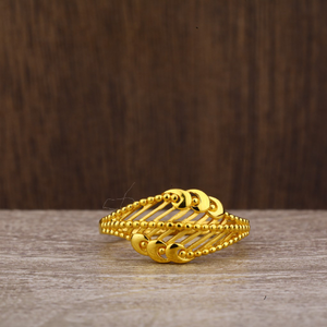 916 Gold Stylish Plain Ring LPR226