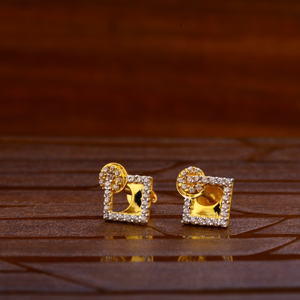 22kt gold cz delicate ladies tops earrings lt