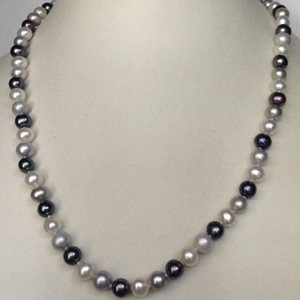 Freshwater Multicolour Potato Pearls Knotted 