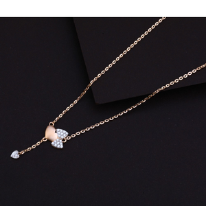718ct rose gold  womens necklace   rtm76