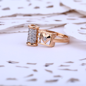 Delicate Rose Gold Ladies Ring-RLR395