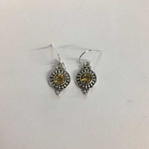 Fancy Silver Diamond Earrings