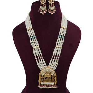 Gold Elite Pearl Light-weight Necklace Set Fo