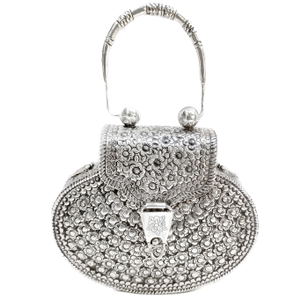 Pure Silver Ladies Purse With Easy To Carry H